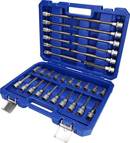BRILLIANT TOOLS BT022532 Jeu de clés à douille 1/2, 32 pcs, profil Torx [Powered by KS TOOLS]