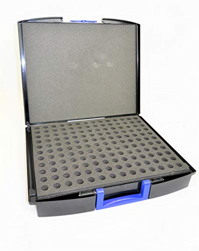 FLEXMO | Düsenschaumstofkoffer für 154 Düseneinsätze | Koffer für Ölbrennerdüsen | Brenndüsen | Brennerdüsen |Heizbrennerdüsen