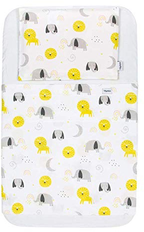 FlyIdeas Next2me Beistellbett Spannbettlaken 4 Teile Komplett-Set 83x50 cm mit wasserdichte Matratzenschoner - Kompatibel mit Baby Beistellbetten und Matratzen 50x83 und ähnlich, 100% Baumwolle