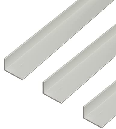 Alberts 497736 Winkelprofil | Aluminium, silberfarbig eloxiert | 1000 x 30 x 15 mm | 3er Set