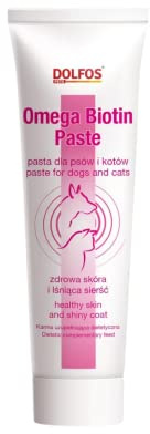Pets Dolfos Omega e Biotin Paste 100 - Per Cani e Gatti - Previene Dermatosi, Infiammazioni della Pelle e Perdita Eccessiva di Pelo - Formato 100 gr