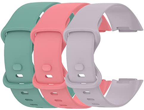 Muovrto Smartwatch Armband für Fitbit Charge 5/Charge 6,Silikon Armbänder Wasserdichtes Verstellbares Sportarmband