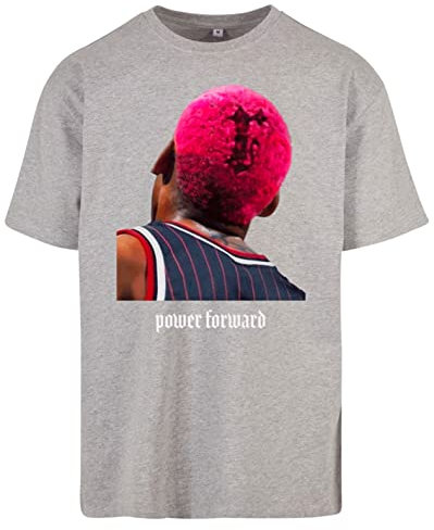 Mister Tee Herren T-Shirt Power Forward Oversize Tee Grey M