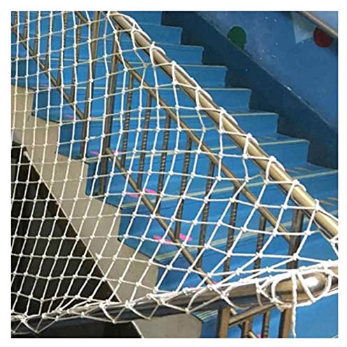 ZHZHXR Sicherheitsnetz FüR Kinder Schutznetz Dekor Netz 3cm Maschenweite Schlagfestigkeit Absturzsicherung Balkongeländer (Color : White, Size : 2.5x9.5m)