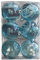 TianWlio Durchmesser 6 cm, transparente Weihnachtskugel, verpackt, blau, transparent, weiß, transparent, bemalter Acryl-Weihnachtsbaumschmuck, eine Schachtel mit 6 Stück Befestigung Hängesessel Decke