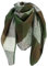 irisaa Schal Damen dreieck, weiche flauschige Deckenschal mit Leopard Karomuster, dreieckstuch Winter Halstuch für Frauen Mädchen, Lang Kuschelig 190 * 80cm, Schal Farben 2020:Weiß Grün