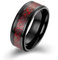 Bishilin Herren Ringe Edelstahl, Ringe Personalisiert 8MM Drache mit Rot Kohlenstoff Freundschaftsringe Männer Ring Schwarz Große 67 (21.3)