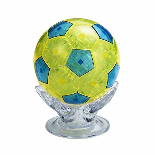 3D-Kristall-Puzzle, Kristall-Puzzle, für Puzzler ab 16 Jahren (Fußball-Gelb)