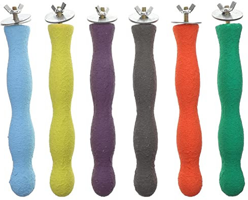 VILLCASE Gabbie Per Pappagalli Accessori Unghie Posatoio Per Posatoio Per Pappagalli Giocattolo Per Per 20 Cm (Casuale) Trespolo per Pappagallii