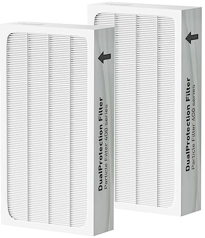 400 Series HEPA Partikelfilter Ersatz Kompatibel mit Blueair 400 Series Luftreiniger, kompatibel mit Classic Modellen 402, 403, 405, 410, 450E, 455EB, 480i, 2 Stück