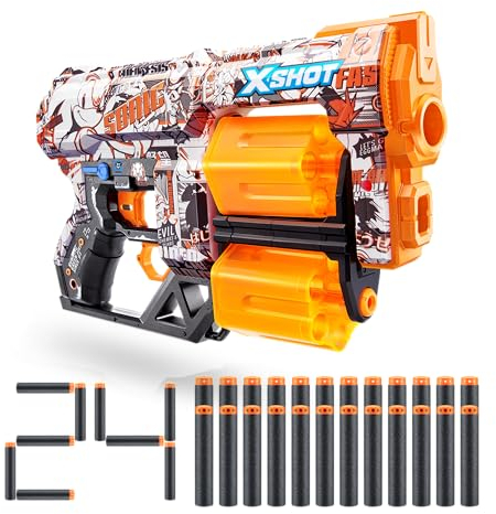 XSHOT Skins Sonic Retro Dread Blaster – Skin mit Sonic The Hedgehog (24 Darts) von ZUR