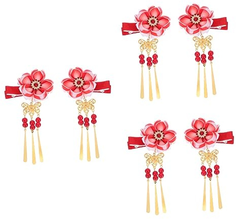 FOMIYES 3paare Japanische Haarklammer Mit Kirschblüten-design Langlebig Und Leicht Haarschmuck Für Mädchen Und Frauen Für Kimono Und -styles Kreatives Haaraccessoire Für Besondere