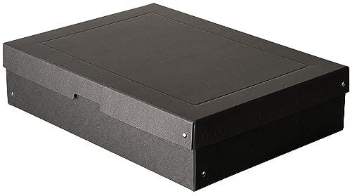 Original Falken 5er Pack PureBox Black. Made in Germany. 100 mm hoch DIN A3. Aufbewahrungsbox mit Deckel aus stabilem Recycling-Karton Blauer Engel Vegan Geschenkbox Transportbox Schachtel Allzweckbox