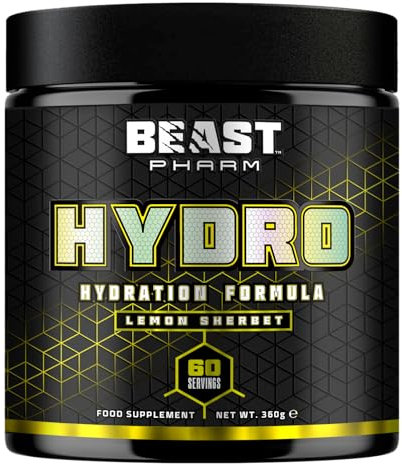 Beast | Electrolytes Powder | 60 Servings Keto Hydration Drinks with Potassium | 360g, Lemon Sherbet