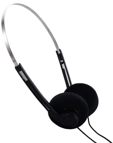 Bügel-Kopfhörer, Persönlichkeit, Over-Ear, Vintage, 3,5 mm, kabelgebunden, Walkman-Kopfhörer, kleine Kopfhörer, Sport, Mode, Foto-Requisiten (schwarz)