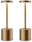 SLSMD 2 Pack Cordless Table Lamp IP54 Battery Operated Desk Lights 5000mAh Rechargeable Aluminum Metal Night Light 3 Color & Stepless Dimming Lamps Portable LED Lamps (2 Pack Titanium)