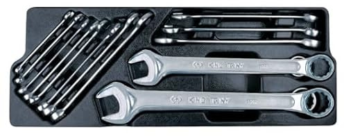 KING TONY Termoformado de llaves combinadas 15 piezas, für Profis und Heimwerker, perfekt für Werkstatt & Reparatur, mit Ref. 912D15MR03