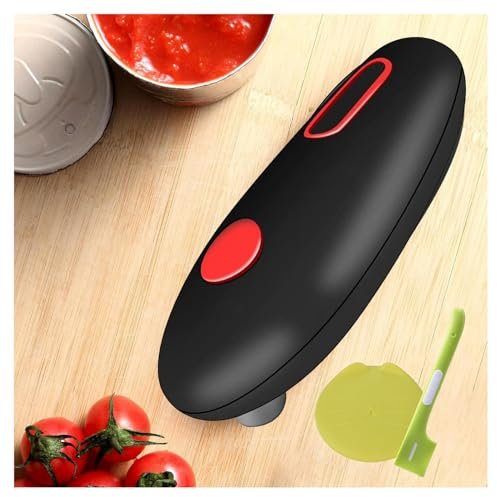 HAZARA Ouvre-boîte électrique automatique avec bouton One Touch - Convient pour l'ouverture de boîtes de conserve de différentes tailles