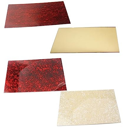 JOINPAYA Premium Selbstklebendes Pickguard Materialblatt in Perlgelb Für Akustikgitarre Aus Kratzfestem Acrylic Und Pvc Diy Mit Schützender Folie Und Einfacher Montage