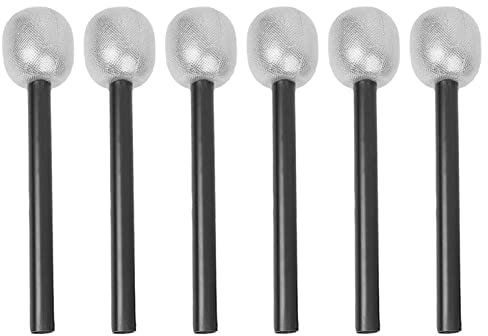 Toyvian Simulation Microphone Kids Toys Decorative Large Fake Microphone Silver Great for Halloween Costume Party