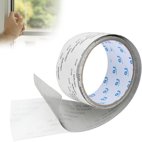 Ruban Adhésif de Réparation pour Moustiquaire (50 mm x 2 m),Kit de Réparation Moustiquaire de Qualité,Protection Contre les Insectes