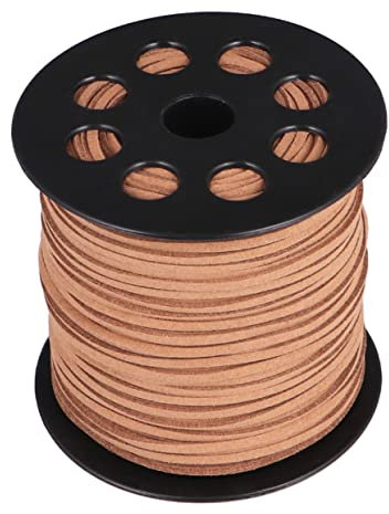 EXCEART 1rotolo Faux Leather Per Scamosciato Per Braccialetti e Collane Per Decorazioni e Accessori Te