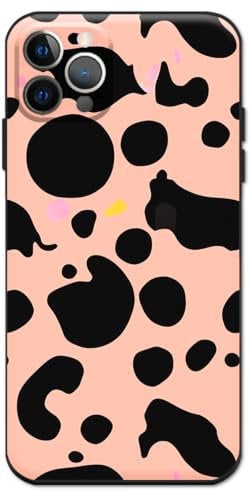 Berkin Arts Compatible with iPhone 13 Pro Case Flexible Silicone Cover Rose Gold Cow Prints Abstract Sweet Spots Cyberpunk Animal Skin Attractive