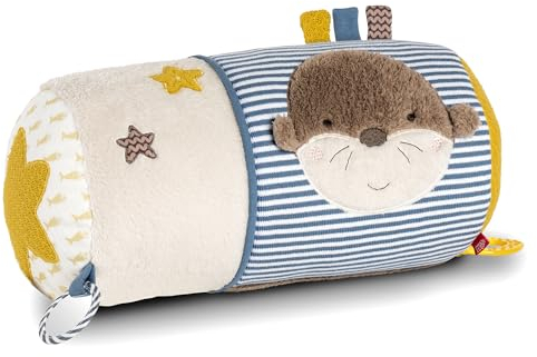 Fehn Krabbelrolle Otter – Krabbel-Hilfe im lustigen Otter-Design mit Spielfunktionen – fördert Motorik, Koordination & Babys Sinne – für Babys & Kleinkinder ab 0+ Monaten