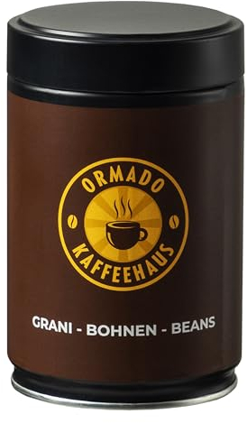 Ormado Kaffeehaus Barista Edition, Patentierte Kenia Kaffeebohnen – Arabica & Robusta Mischung, Ganze Kaffeebohnen für Kaffeevollautomaten, Geröstete Bohnen, Vollmundiger Kaffee 250g, Vollautomat