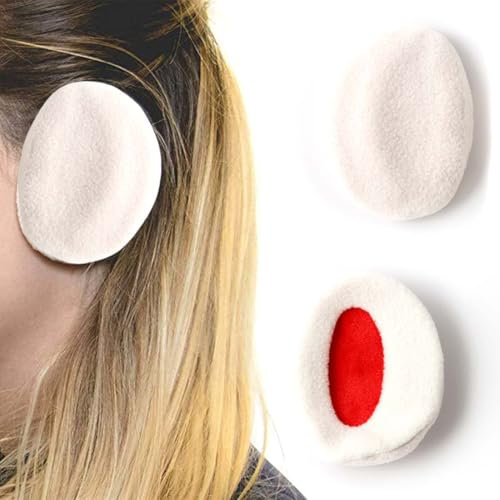 WeddHuis 1 Paire de protège-oreilles pour femmes, Protège-oreilles en laine standard, protège-oreilles (beige)