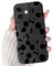 NITITOP Compatible for iPhone 16 Plus Case Cute Cool Cherry Patteren Black Design for Women Girls Soft TPU Shockproof Protective Girly for iPhone 16 Plus - Cherry