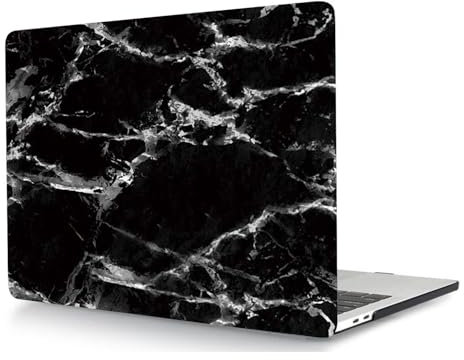 HLAAJJX Hülle Kompatibel mit MacBook Pro 16 Zoll A2485 A2780 A2991 M1 M2 M3 2021 2023 mit Liquid Retina Display Touch ID, Gedrucktes Muster Plastik Hartschale Matt Case,Schwarzer Marmor