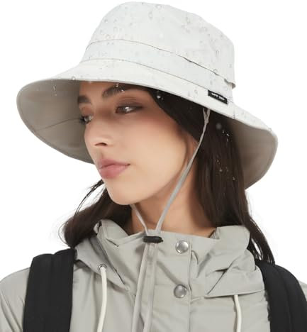 Creekstone Regenhut Damen Herren Wasserdicht, Sonnenhut UV Schutz, Floppy Bucket Hat Eimerhut, Outdoor Hut Faltbar für Wandern Fischerhut (DE/NL/SE/PL, Alphanumerisch, Einheitsgröße, Cool Grau)