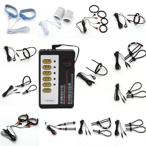 Estim Sex Reizstromgerät set, Penis Ringe Elektrische Stimulation Erwachsene Sm Männer Frauen Paare
