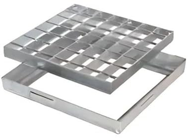 Canaleta Drenaje Cuadrada Malla Rejilla Acero Galvanizado (20x20 cm)