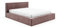 Sofello Polsterbett FILO 90x200 120x200 140x200 160x200 180x200 200x200 Metall-Lattenrost Bettkasten Kord (Poso 27 - Rosa, 200x200)