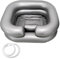 Lavabo gonflable avec tuyau de vidange – Bol de shampooing portable pour personnes alitées, personnes âgées et handicapées, avec appui-tête (58 x 52 x 19 cm)