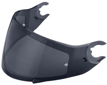 Helmvisier für Shark D Skwal - Skwal 2 Spartan,Motorradhelm Visier,Motorrad Windschutz Helm Objektiv Visier Vollgesichts.UV Schutz Helmvisier (Schwarz)