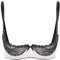 Oyolan Women's 1/4 Cup Underwire Shelf Bra Lingerie Half Cup Push Up Balconettes Rhinestone Bra Tops White M