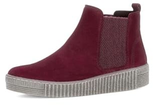Gabor Damen Chelsea Boots, Frauen Stiefeletten,Best Fitting,flach,Stiefel,Bootee,Booties,halbstiefel,Bordeaux (EL.Wall),41 EU / 7.5 UK