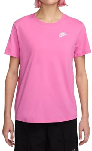 Nike Damen Club Ss T-Shirt, Playful Pink, M