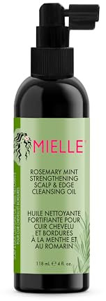 Mielle Rosemary Mint Strengthening Scalp & Edge Cleansing Oil, Nourishing Hair Growth Formula for Healthier, Stronger Edges, 118 ml (Pack of 1)