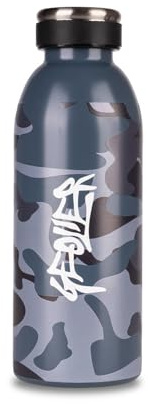 Colourbook Borraccia Termica Geolier 500 Ml, Acciaio Inossidabile, 12 Ore Caldo E 12 Ore Freddo, Tappo Ermetico Antiperdita, BPA Free, Scatola Regalo Inclusa, Colore Militare