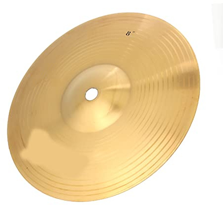 Platillo Splash de 8 pulgadas, Platillo de batería, Platillo de práctica Rock Crash Splash, Platillo de latón silencioso, Accesorio para instrumento musical para batería, 20 x 20