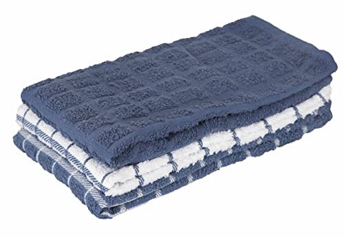 Ritz Geschirrtücher aus Frottee, 3er-Pack Federal Blue