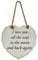 Hanging Shabby Chic Heart Plaque - Love You to the Moon & Back