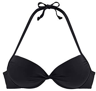 Lascana Damen Push-Up-Bikini-Top wattierte Cups, Mix-Kini, zum Binden, verführerisches Dekolleté am Strand