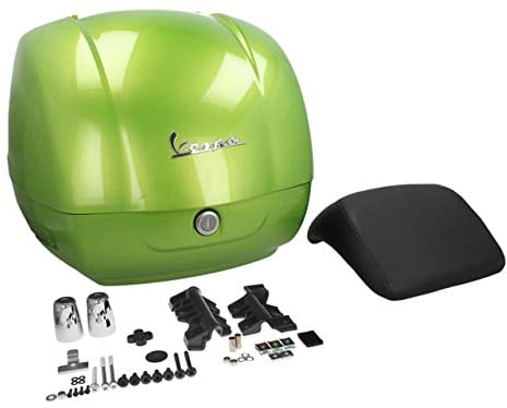 Vespa Topcase 36 Liter GTS, GTS Super, GTV, GTS HPE Schwarz Tokyo, Naht schwarz Grün Speranza 341/A