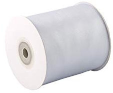 Satinband 75mm x 20m Rolle - FARBAUSWAHL in 3/6/12/25/38/50/75/100mm - farbecht & waschbar - Schleifenband für Hochzeit - Geschenkband zum Verpacken Dekorieren Basteln - Silber/Grau 012