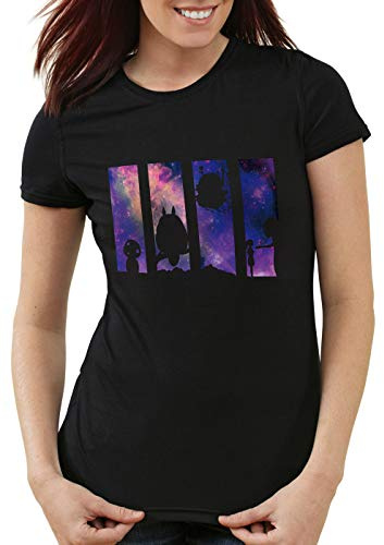 style3 Anime Cosplay Galaxy Damen T-Shirt Anime Cosplay Schloss Film, Größe:L